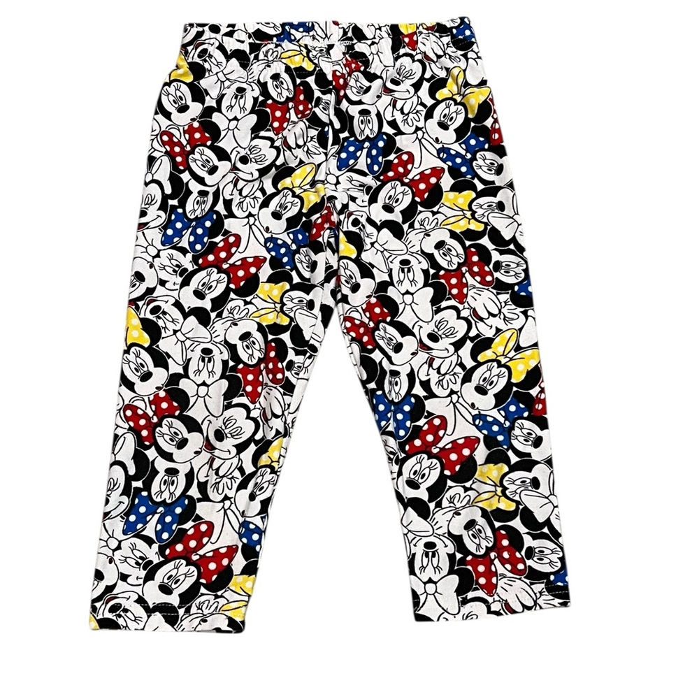 Disney Minnie Mouse Multi-Color Bow Print Leggings | Size 6 (6X) - Picture 1 of 2